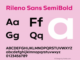 RilenoSans-SemiBold Version 1.000 | wf-rip DC20180505 Font Sample