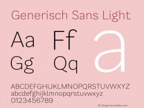 Generisch Sans Light Version 1.000 | wf-rip DC20190920图片样张