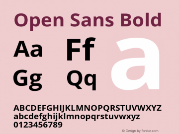 Open Sans Bold Version 2.01图片样张