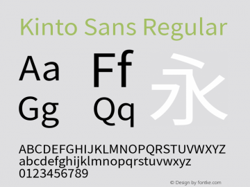 Kinto Sans Regular Version 0.001 Font Sample
