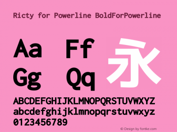 Ricty Bold for Powerline Version 3.2.3 Font Sample