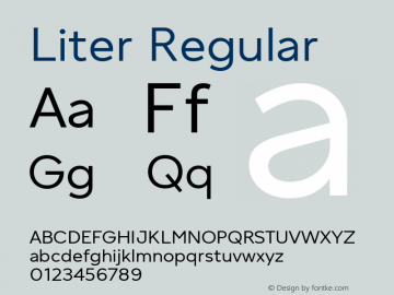 Liter Regular Version 1.000图片样张
