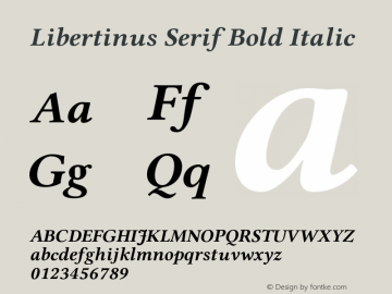 Libertinus Serif Bold Italic Version 6.120图片样张