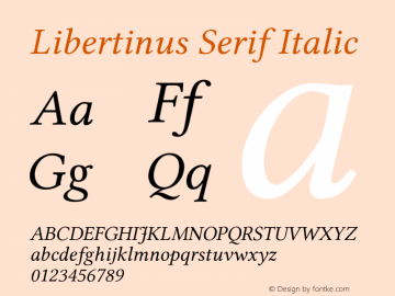 Libertinus Serif Italic Version 6.120图片样张