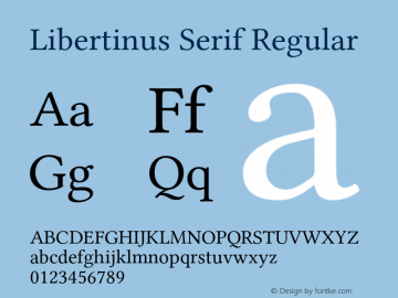 Libertinus Serif Regular Version 6.120 Font Sample