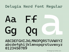 Delugia Nerd Font v2007.01图片样张
