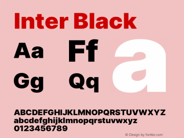 Inter Black Version 3.014;git-e610d1768 Font Sample