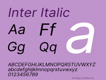 Inter Italic Version 3.014;git-e610d1768图片样张