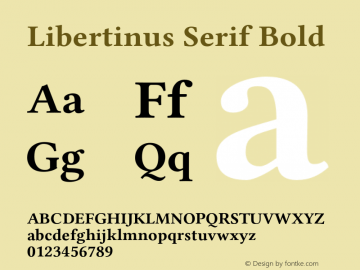 Libertinus Serif Bold Version 7.000;RELEASE图片样张