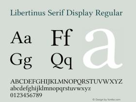 Libertinus Serif Display Regular Version 7.000;RELEASE Font Sample