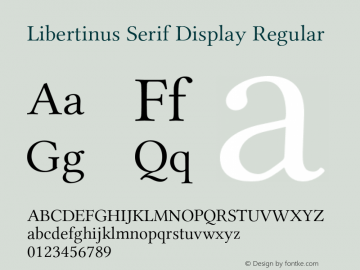 Libertinus Serif Display Regular Version 7.000;RELEASE图片样张