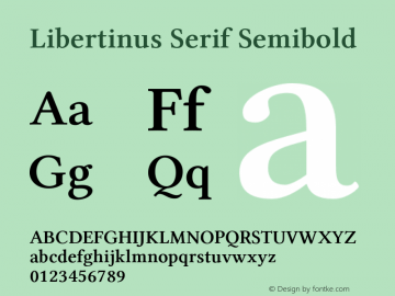 Libertinus Serif Semibold Version 7.000;RELEASE Font Sample
