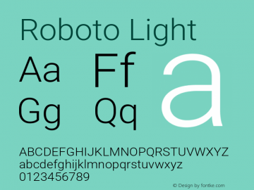 Roboto Light Version 3.002; 2020图片样张