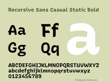 Recursive Sn Csl St Bold Version 1.057;hotconv 1.0.115;makeotfexe 2.5.65600; ttfautohint (v1.8.3)图片样张