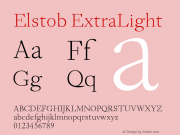 Elstob ExtraLight Version 1.007图片样张