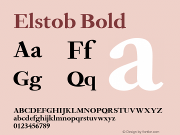 Elstob Bold Version 1.007 Font Sample