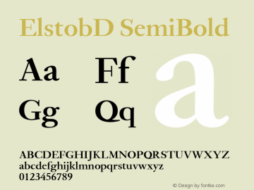 ElstobD SemiBold Version 1.007; ttfautohint (v1.8.3)图片样张