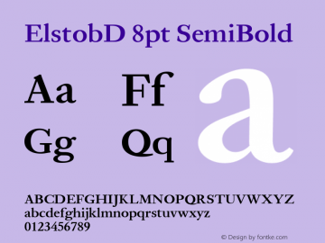 ElstobD 8pt SemiBold Version 1.007; ttfautohint (v1.8.3)图片样张