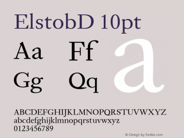 ElstobD 10pt Version 1.007; ttfautohint (v1.8.3)图片样张