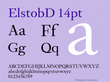 ElstobD 14pt Version 1.007; ttfautohint (v1.8.3)图片样张