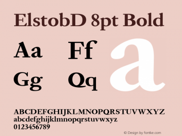 ElstobD 8pt Bold Version 1.007; ttfautohint (v1.8.3)图片样张