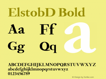 ElstobD Bold Version 1.007; ttfautohint (v1.8.3) Font Sample