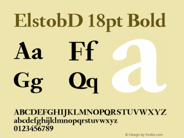 ElstobD 18pt Bold Version 1.007; ttfautohint (v1.8.3)图片样张