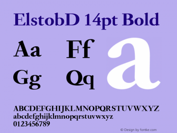 ElstobD 14pt Bold Version 1.007; ttfautohint (v1.8.3)图片样张