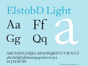 ElstobD Light Version 1.007; ttfautohint (v1.8.3)图片样张