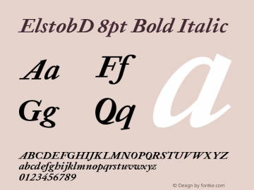 ElstobD 8pt Bold Italic Version 1.007; ttfautohint (v1.8.3)图片样张
