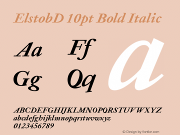 ElstobD 10pt Bold Italic Version 1.007; ttfautohint (v1.8.3)图片样张