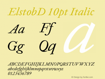 ElstobD 10pt Italic Version 1.007; ttfautohint (v1.8.3)图片样张