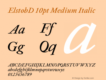 ElstobD 10pt Medium Italic Version 1.007; ttfautohint (v1.8.3)图片样张