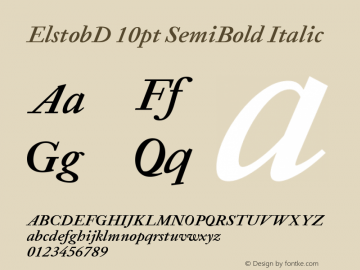 ElstobD 10pt SemiBold Italic Version 1.007; ttfautohint (v1.8.3)图片样张