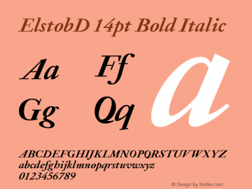 ElstobD 14pt Bold Italic Version 1.007; ttfautohint (v1.8.3)图片样张