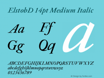 ElstobD 14pt Medium Italic Version 1.007; ttfautohint (v1.8.3)图片样张