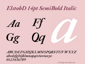 ElstobD 14pt SemiBold Italic Version 1.007; ttfautohint (v1.8.3)图片样张