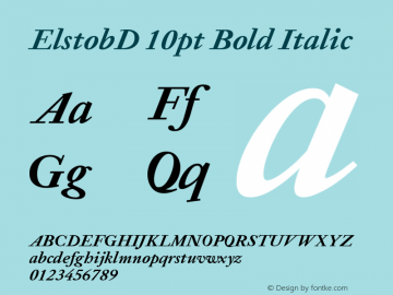 ElstobD 10pt Bold Italic Version 1.008; ttfautohint (v1.8.3)图片样张