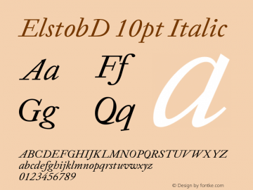 ElstobD 10pt Italic Version 1.008; ttfautohint (v1.8.3)图片样张