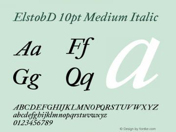 ElstobD 10pt Medium Italic Version 1.008; ttfautohint (v1.8.3)图片样张