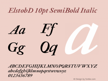 ElstobD 10pt SemiBold Italic Version 1.008; ttfautohint (v1.8.3)图片样张