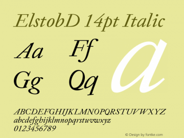 ElstobD 14pt Italic Version 1.008; ttfautohint (v1.8.3)图片样张