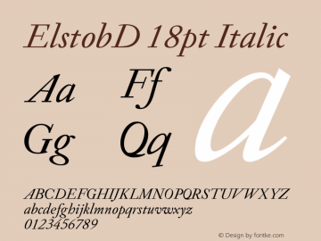 ElstobD 18pt Italic Version 1.008; ttfautohint (v1.8.3)图片样张