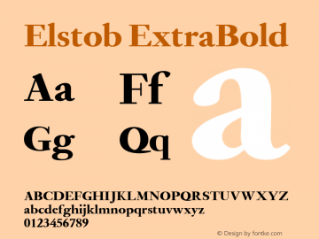 Elstob ExtraBold Version 1.007; ttfautohint (v1.8.3)图片样张