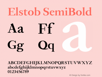 Elstob SemiBold Version 1.007图片样张