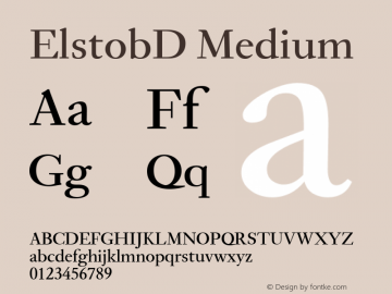 ElstobD Medium Version 1.008; ttfautohint (v1.8.3)图片样张