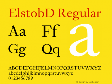 ElstobD Regular Version 1.008; ttfautohint (v1.8.3) Font Sample