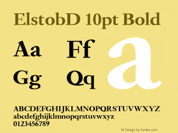 ElstobD 10pt Bold Version 1.008; ttfautohint (v1.8.3)图片样张