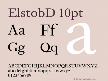 ElstobD 10pt Version 1.008; ttfautohint (v1.8.3)图片样张