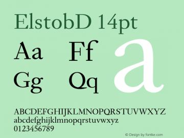 ElstobD 14pt Version 1.008; ttfautohint (v1.8.3)图片样张